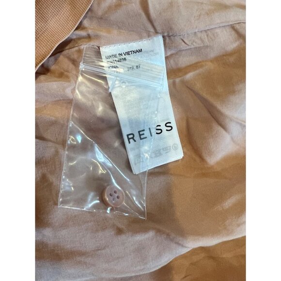 NWOT REISS IONA TIE WAIST BODYCON MIDI BLUSH DRESS SIZE 12 - Picture 9 of 10